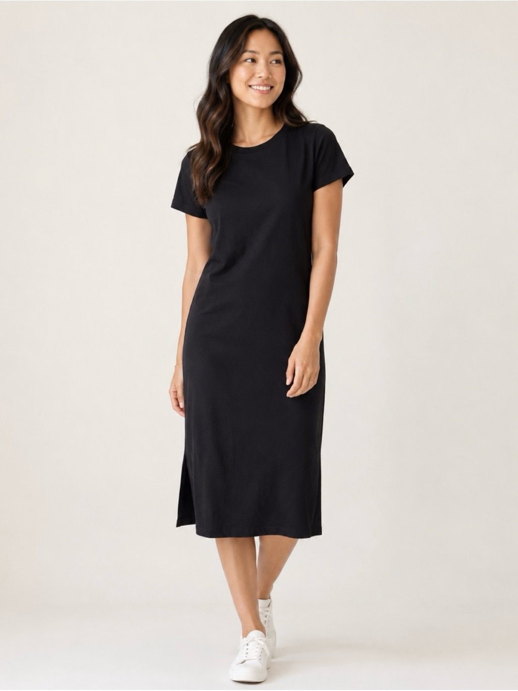 J. Crew Black Cotton T-Shirt Dress Size Xs